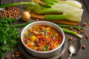 493. Суп из сушеного картофеля и овощей